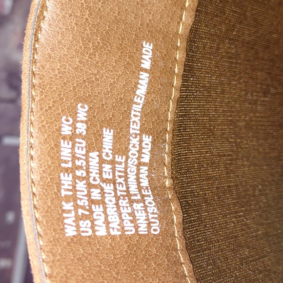 Just Fab "Walk The Line" Cognac Faux Suede Boots - Picture 9 of 14